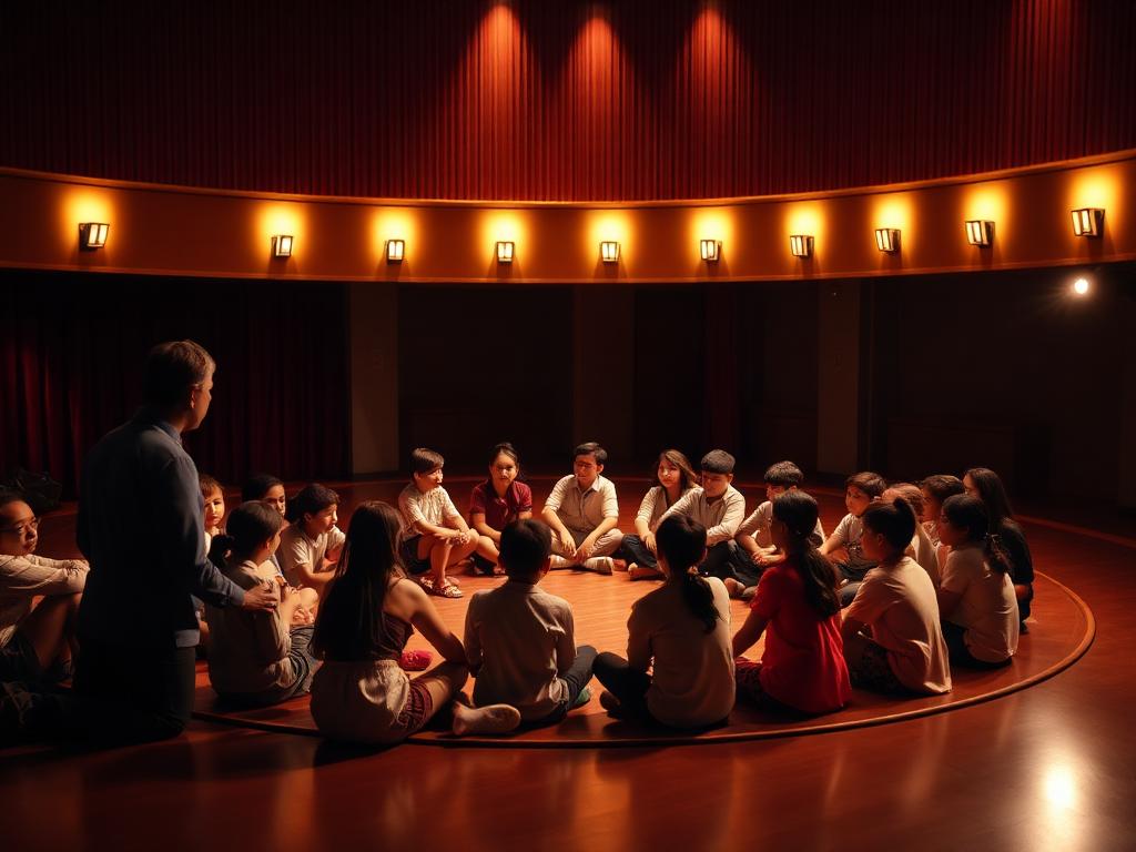 Mediación cultural con alumnado en el teatro